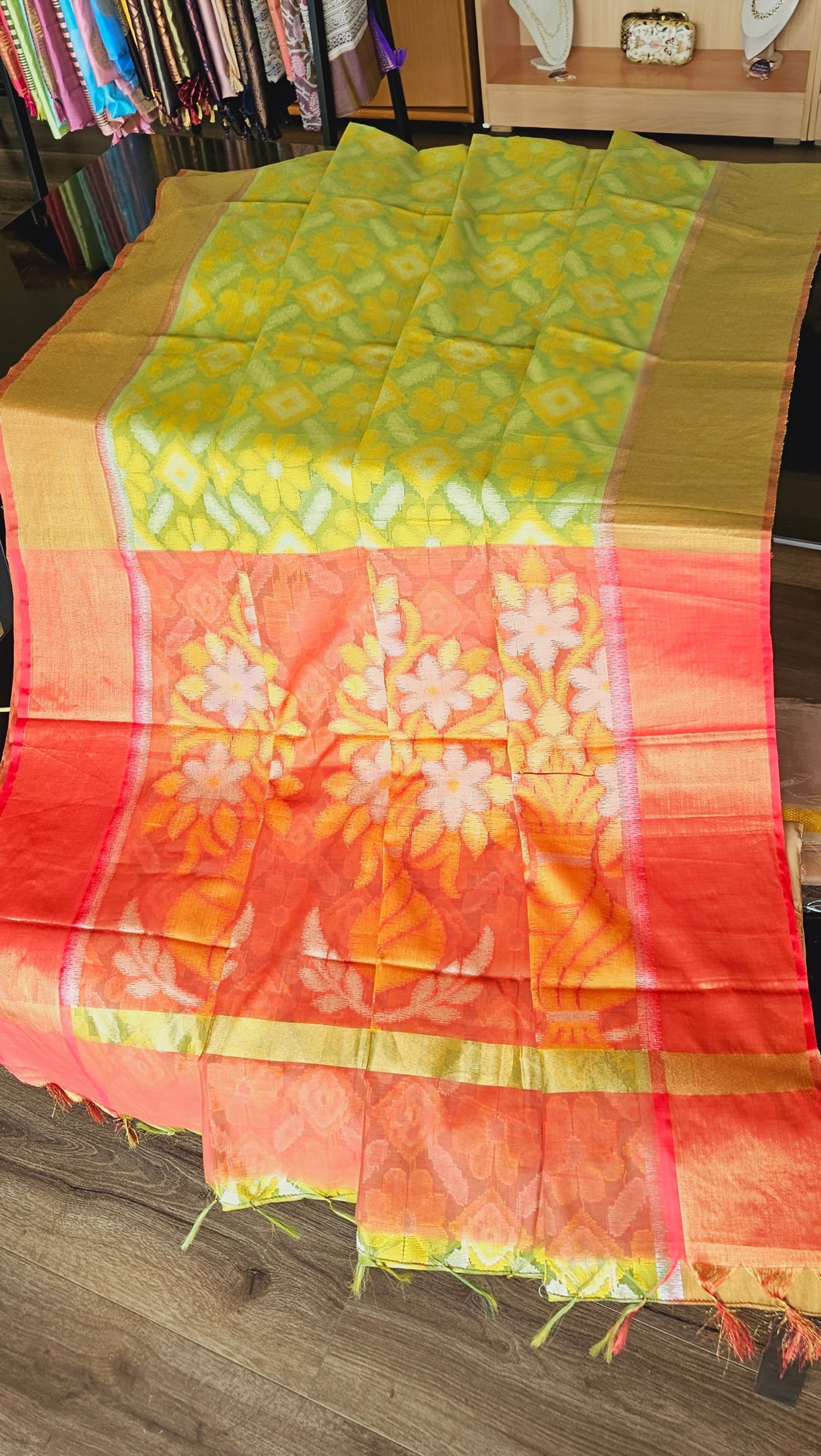 Pochampally Silk Cotton Saree