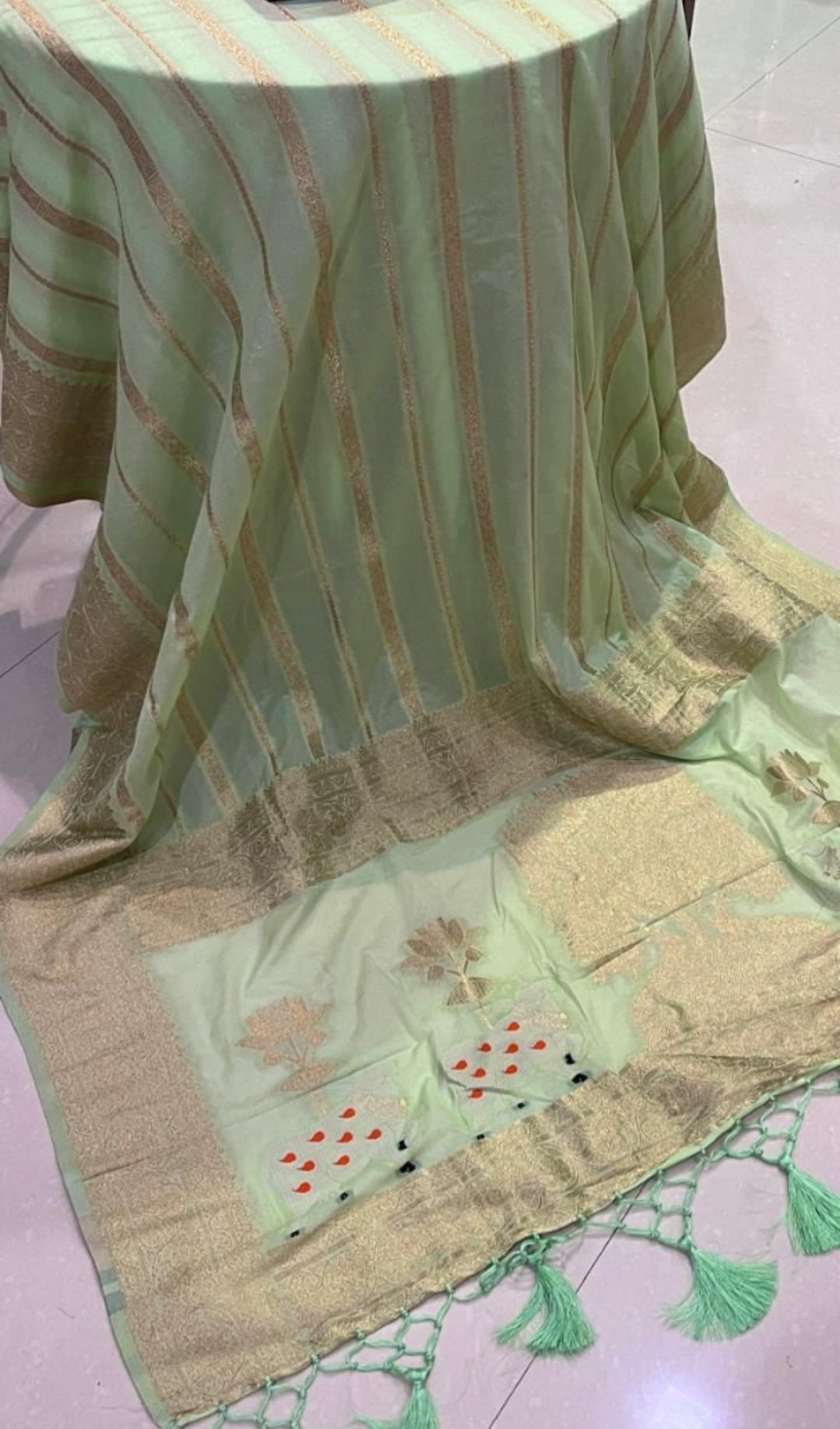 Soft Khadi Georgette Saree with Pichwai Pallu