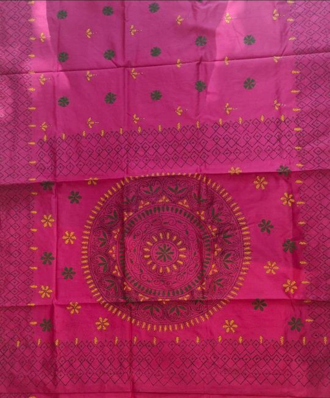Nakshi Kantha Embroidery Silk Saree