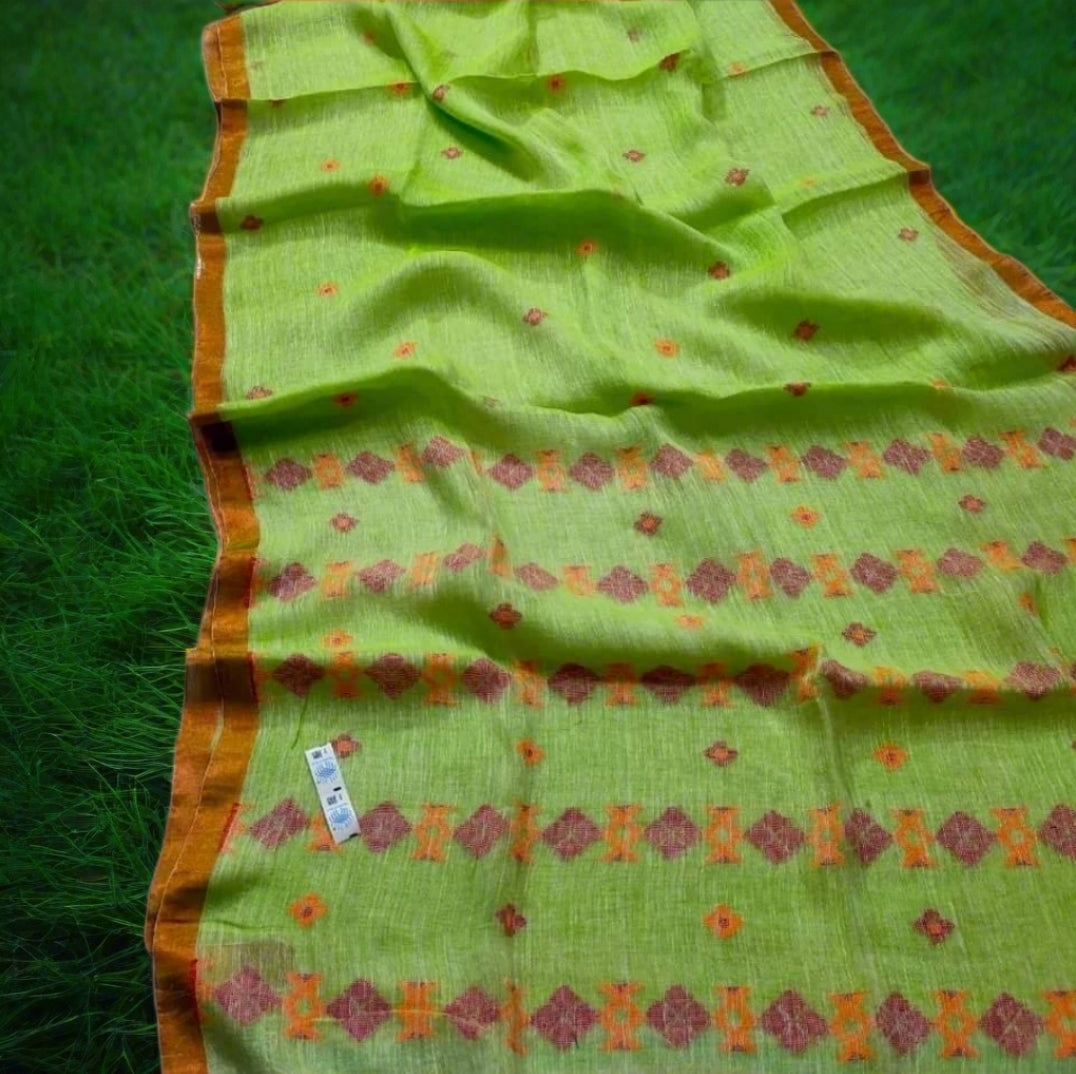 Linen saree