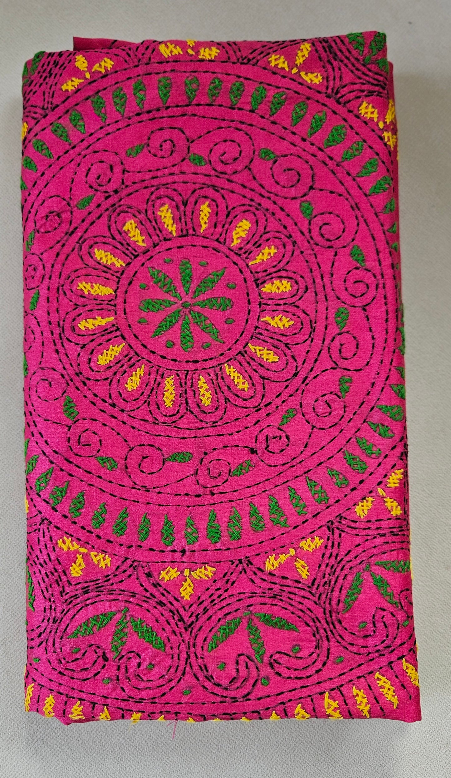 Nakshi Kantha Embroidery Silk Saree