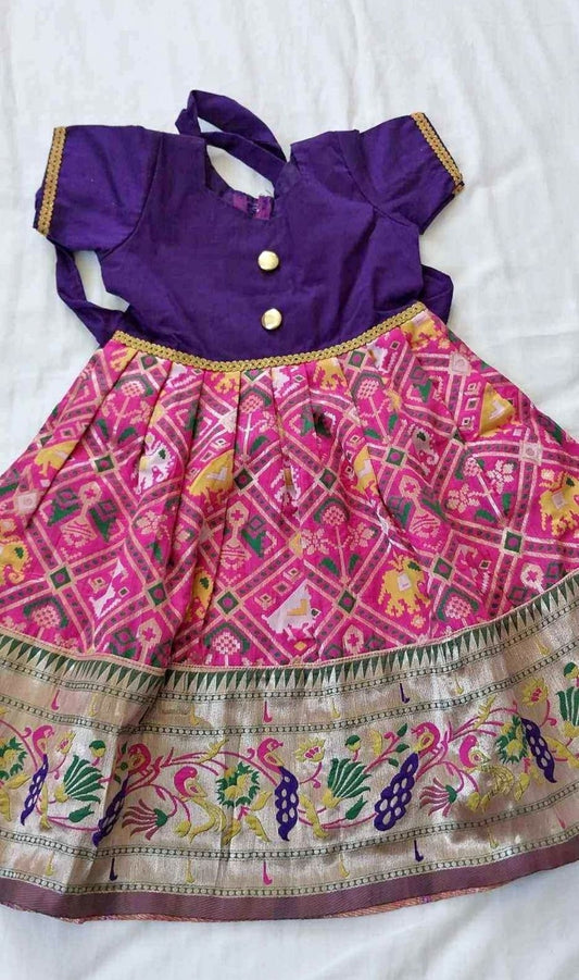 Paithani silk dress for 4-5yrs