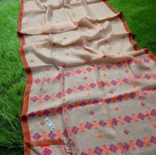 Linen saree