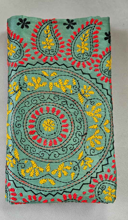 Nakshi Kantha Embroidery Silk Saree